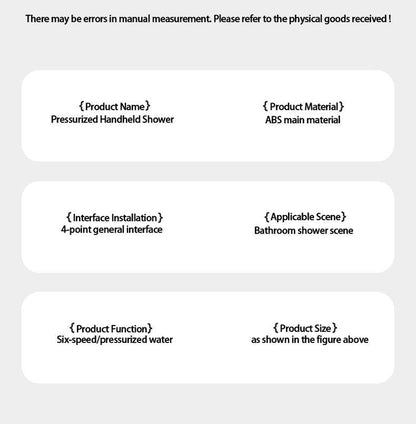 6-Function High-Pressure Shower Head